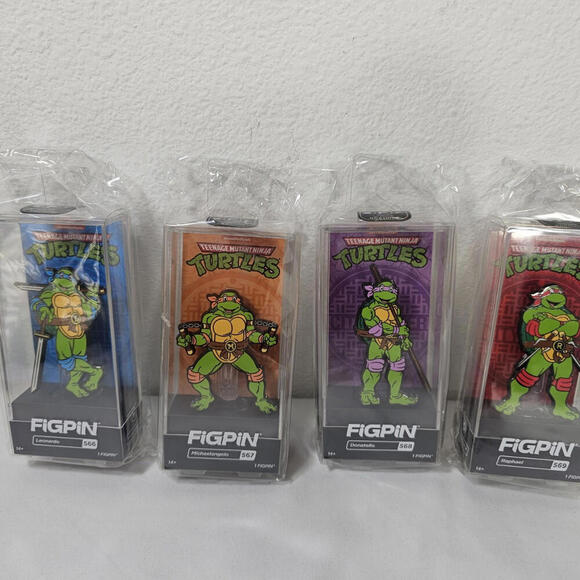 Other - FiGPiN  Set Of 4 Teenage Mutant Ninja Turtles Enamel Pins MINT 566 567 567 569
